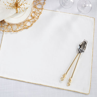 Gold Whip Stitched Placemat