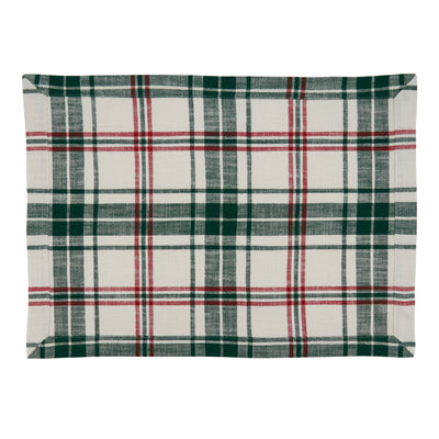 White & Green Plaid Placemat