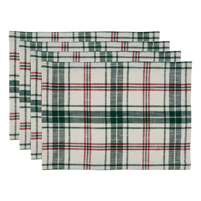 White & Green Plaid Placemat