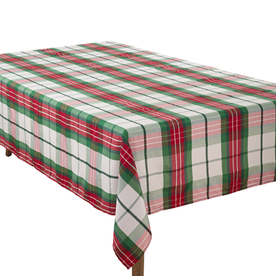 Plaid Design Holiday Tablecloth