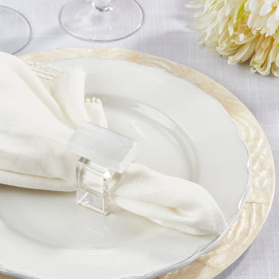 Selenite Napkin Ring