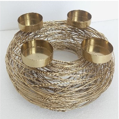 Wire Wreath Candle Holder