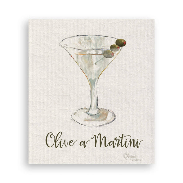 Olive A Martini Dishtowel (no words)