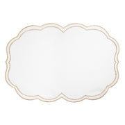 Embroidered Polka Dot Scalloped Border Placemat