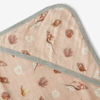 Hooded Swaddle Blanket Seashells