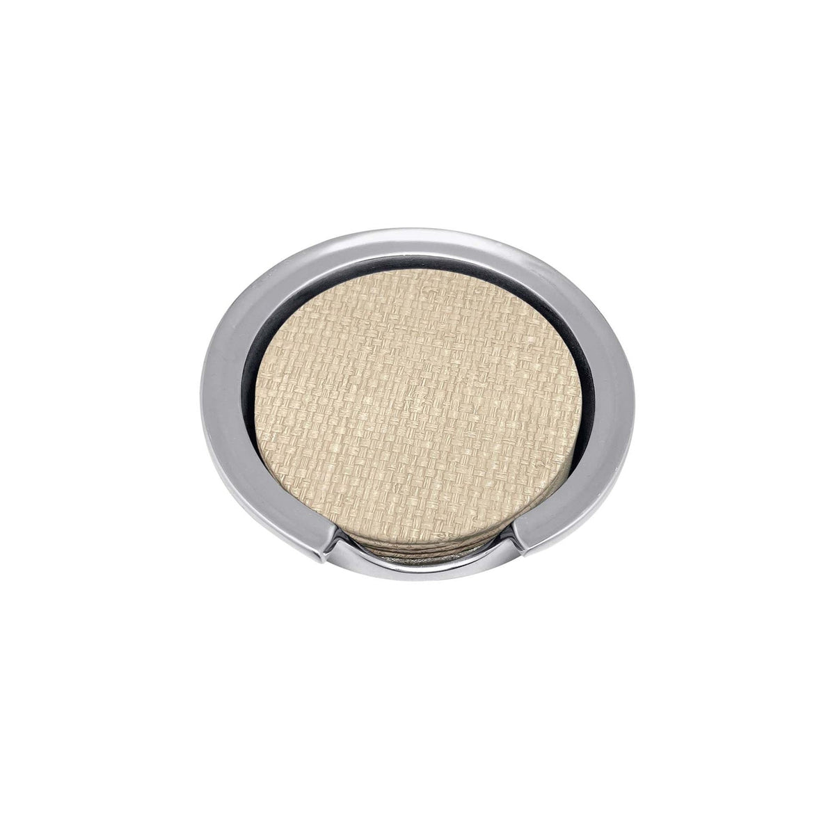 Coconut Grove Faux Grasscloth Signature Coaster Set