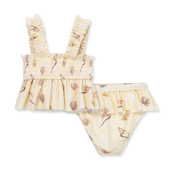 Seashells Ruffle Two Piece Swimsuit