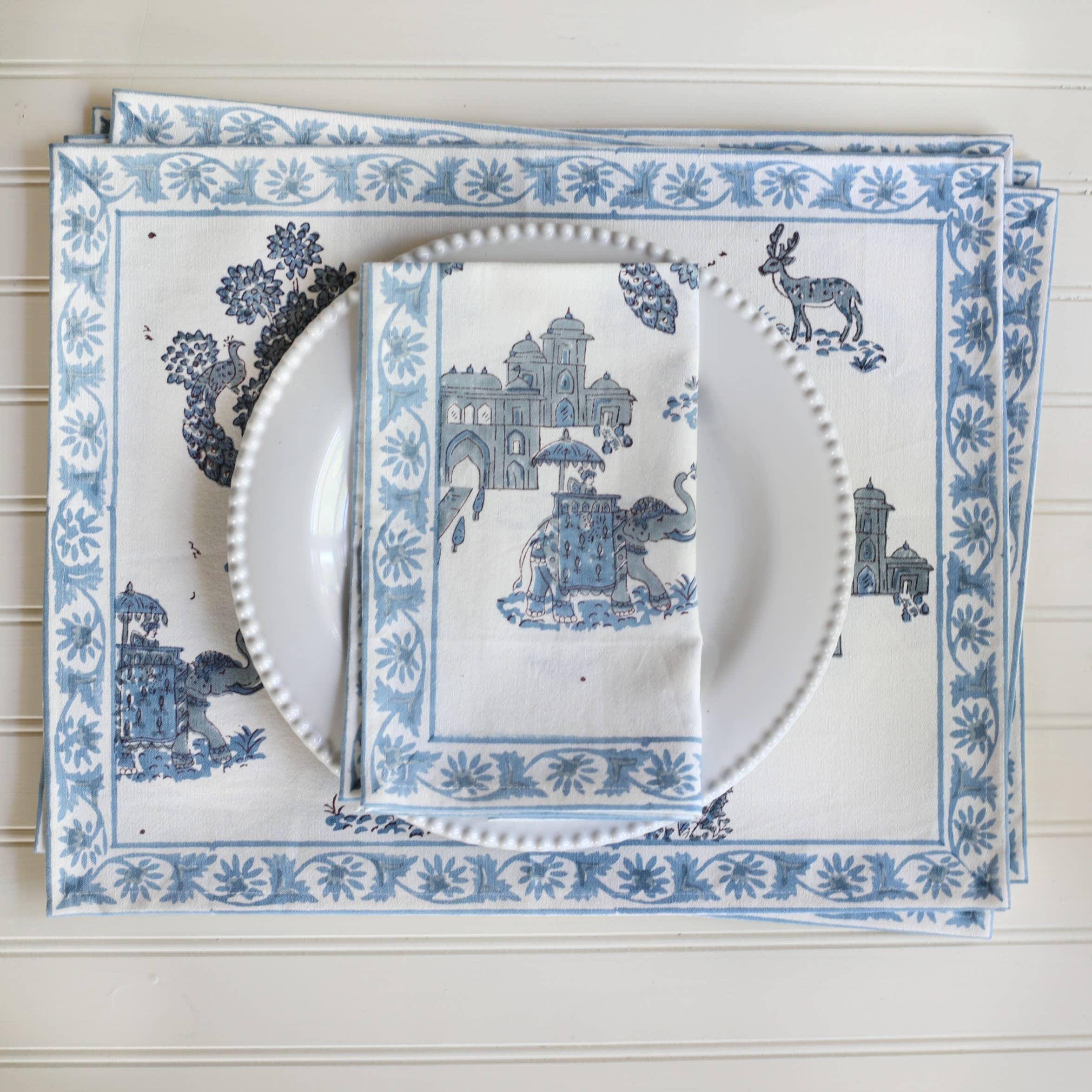 RAJ Blue Napkin (s/4)