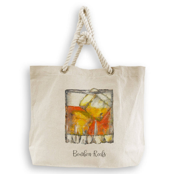 Bourbon Rocks Dishtowel (no words)