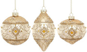 Luxe Scroll Ornament, Box of 6- 4-5 Inches