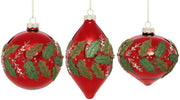 Christmas Hollyleaf Ornament, Box of 6- 4-5 Inches