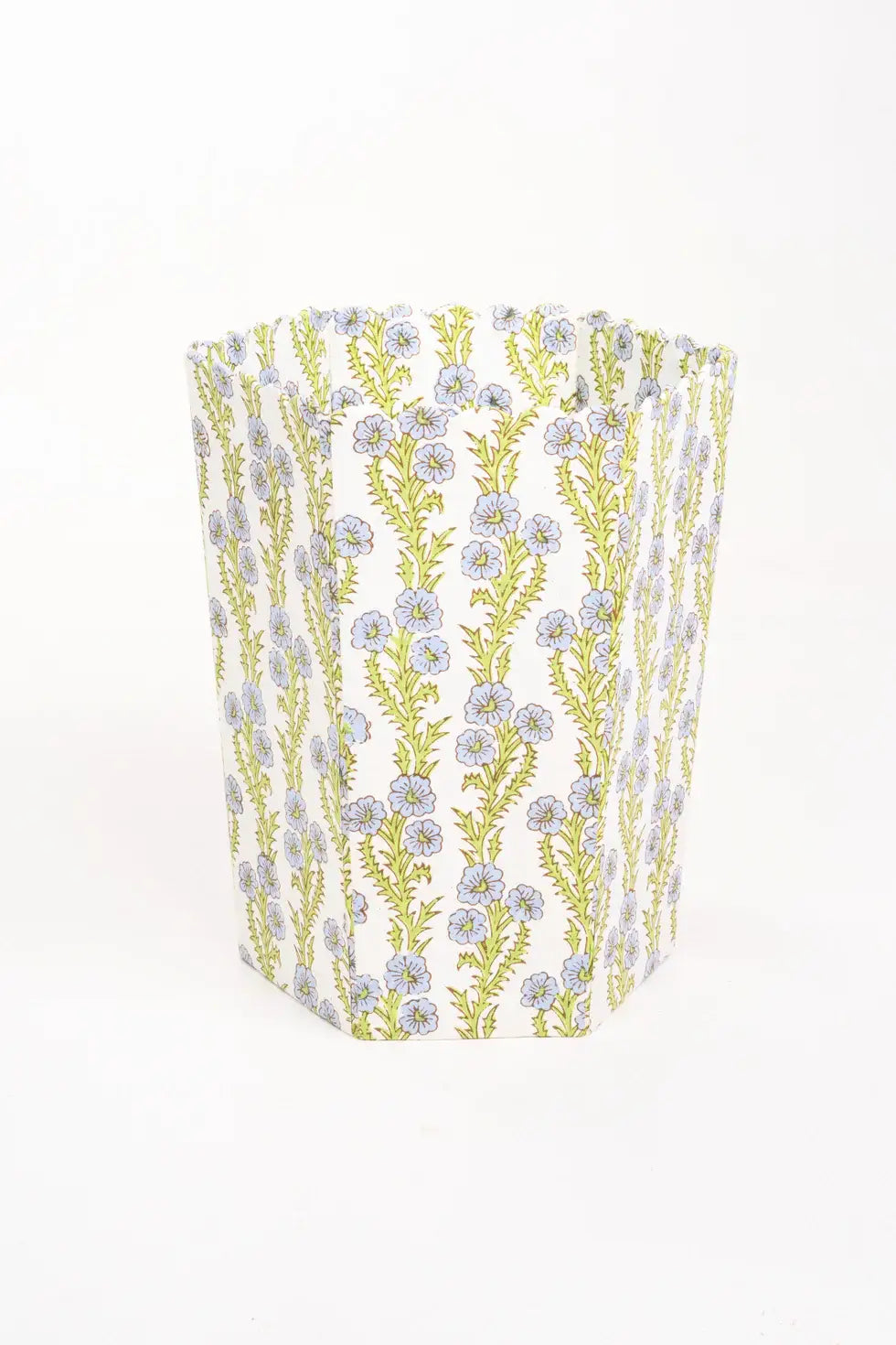 Forget Me Not Scallop Waste Bin / Storage Bin