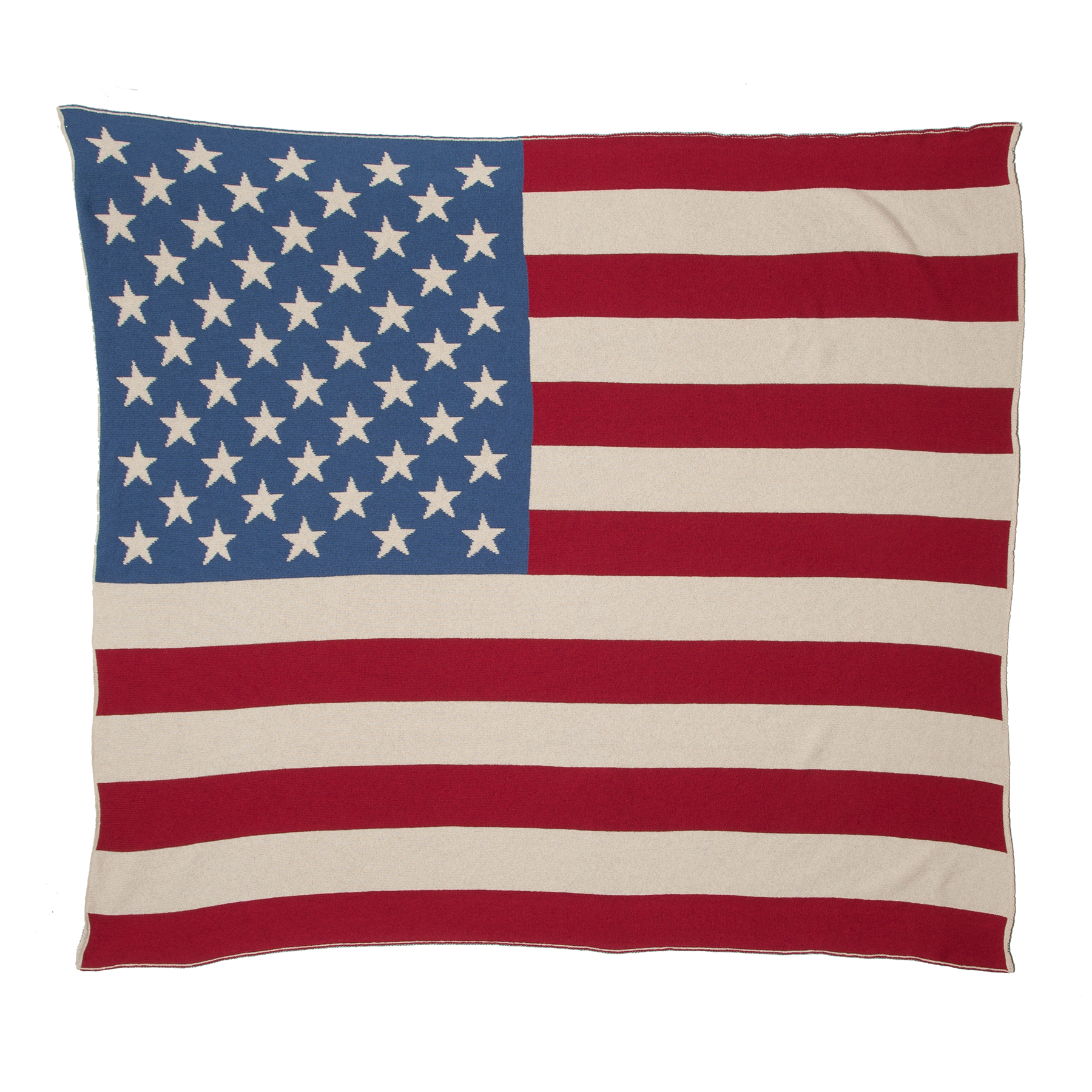 Vintage Flag Cotton Knit Throw Blanket
