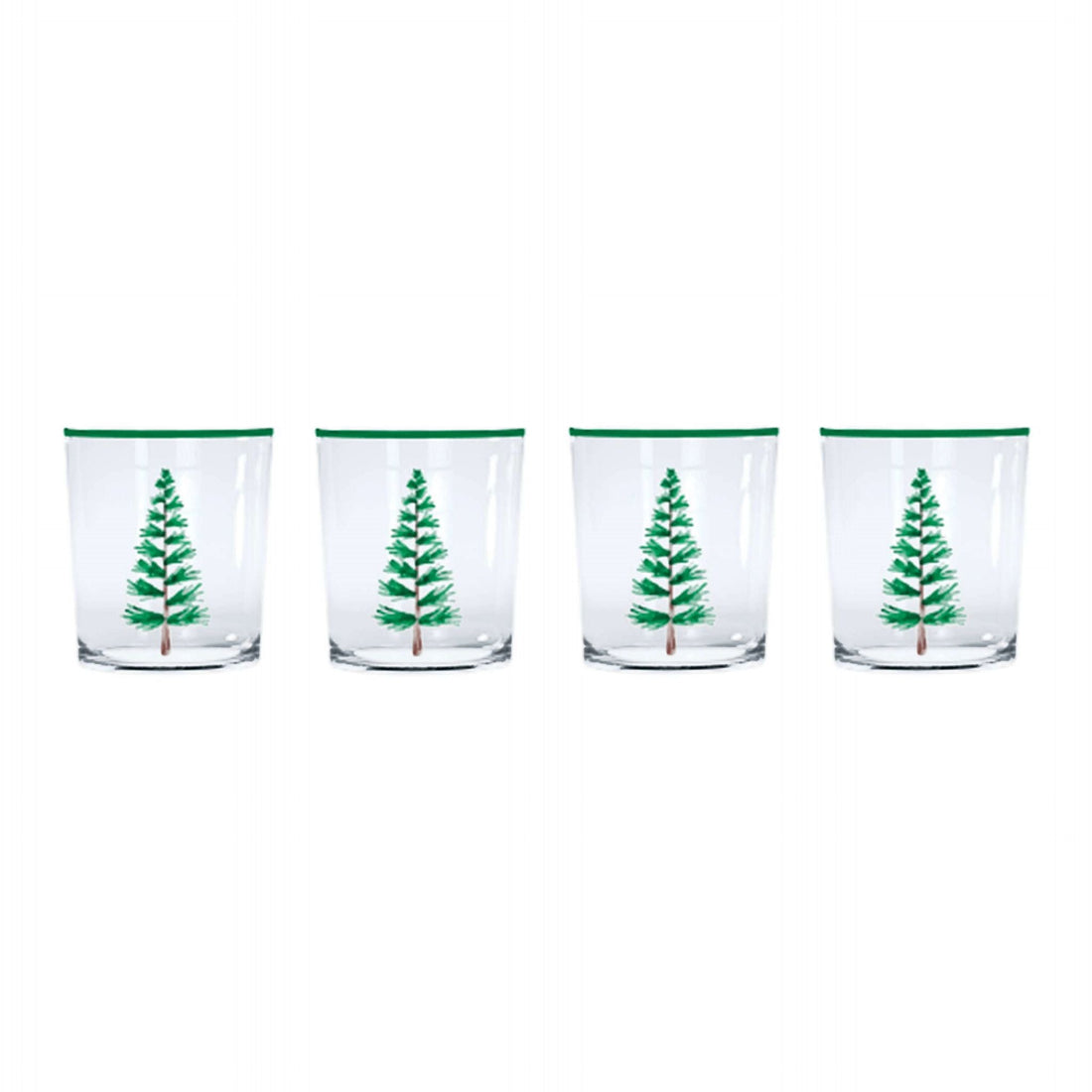 Woodland Trees Double Old Fashion Glasses