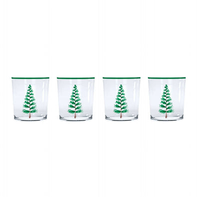 Woodland Trees Double Old Fashion Glasses