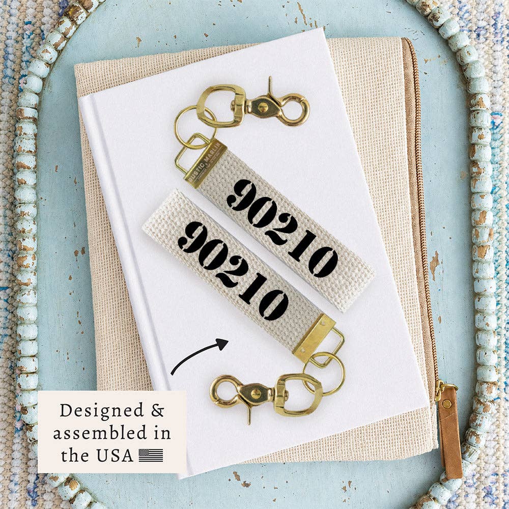Zip Code Keychain: Black