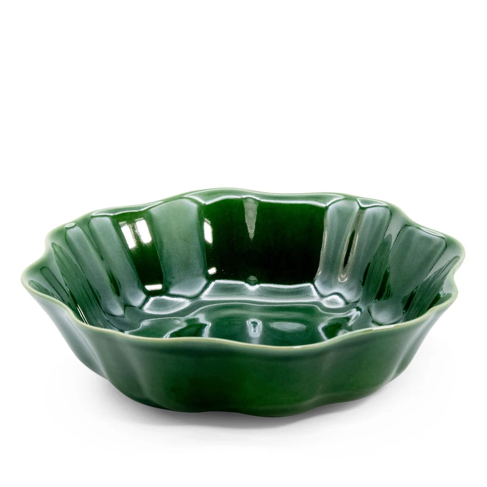 Moss Scalloped Serving Bowl