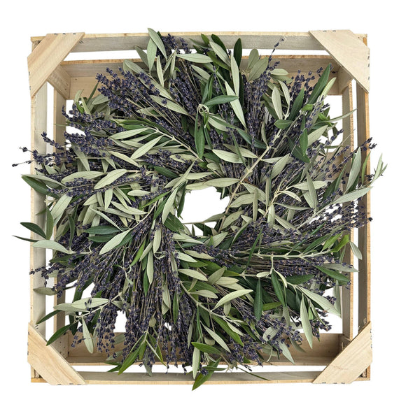 French Lavender & Olive Branch Wreath