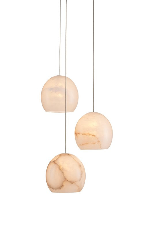Lazio Multi-Drop Pendant Lighting Currey & Co 3-Light Round  