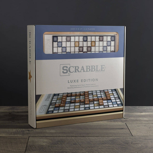 Scrabble Luxe Maple with Rotating Gameboard