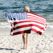 Vintage Flag Cotton Knit Throw Blanket