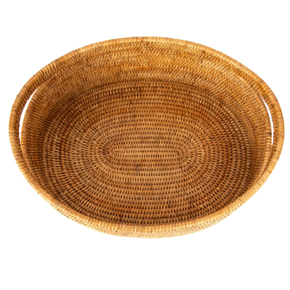 Artifacts Rattan™ Oval Basket: Honey Brown
