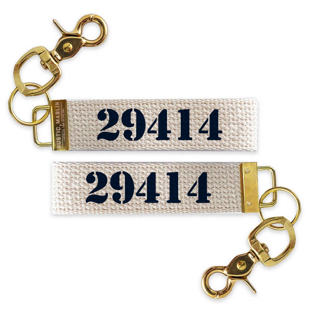 Zip Code Keychain: Black