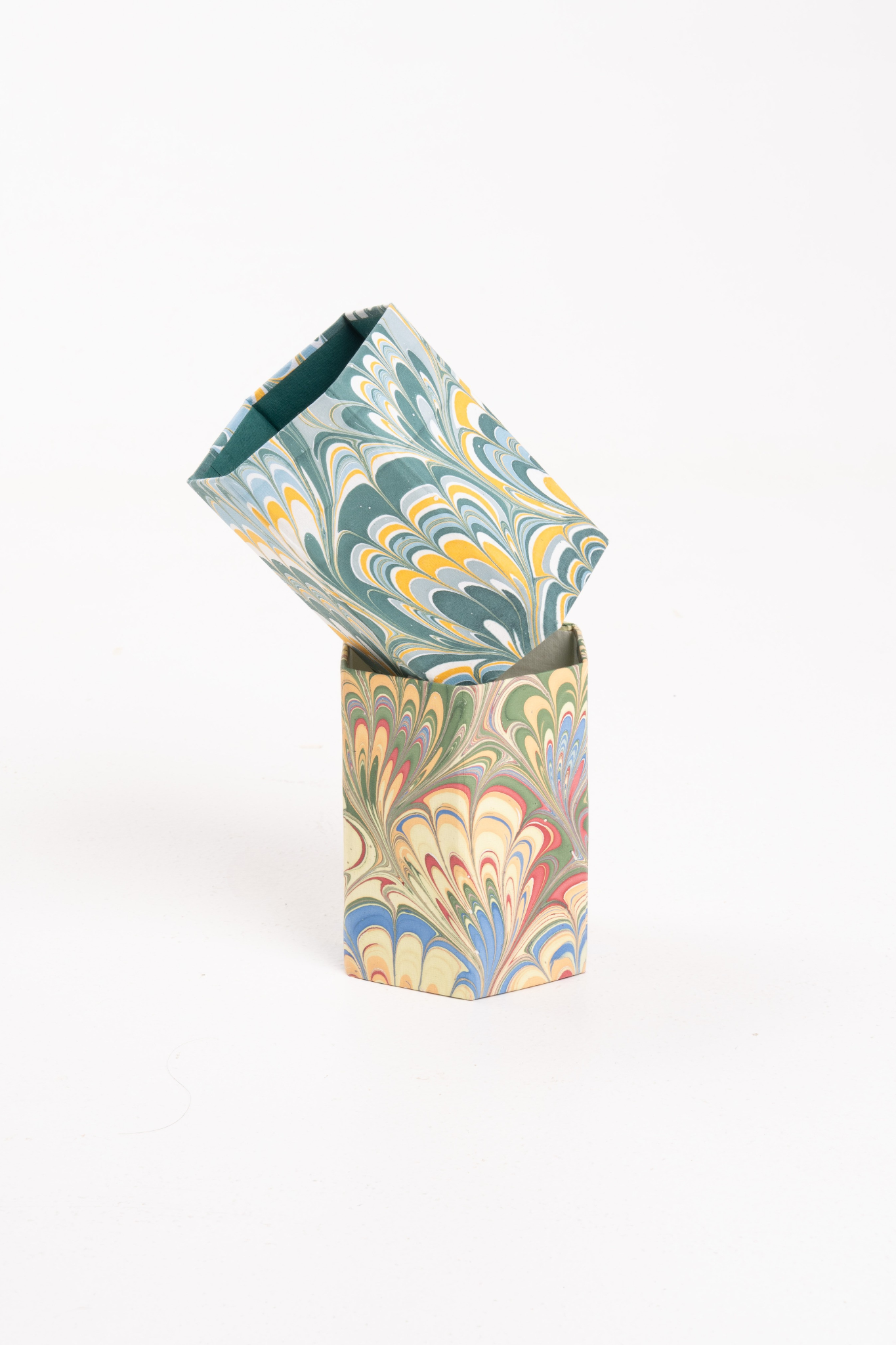 Blue Marbling Pencil Holder Organizer