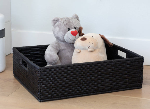 Artifacts Rattan™ Rectangular Storage Basket: Honey Brown
