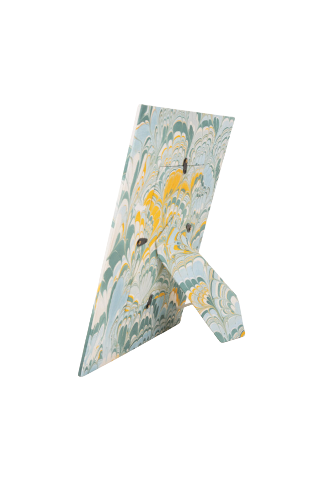 Blue Hand-Marbled Large Wall Picture Frame