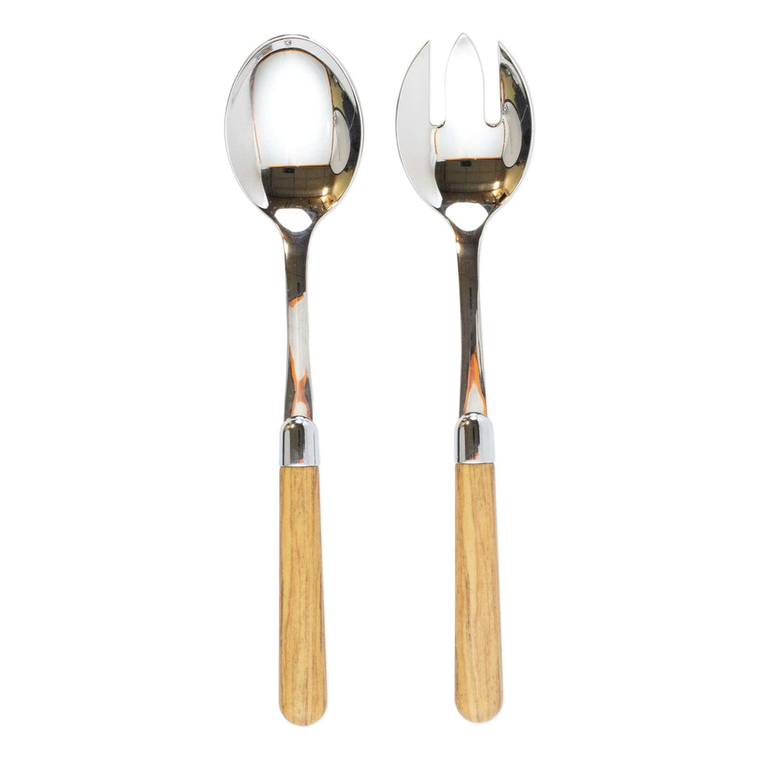 Albero Salad Server Set Tabletop Vietri Oak  