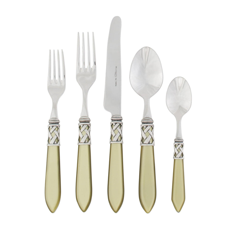 Aladdin Antique Five-Piece Place Setting Tabletop Vietri Chartreuse Single Set 