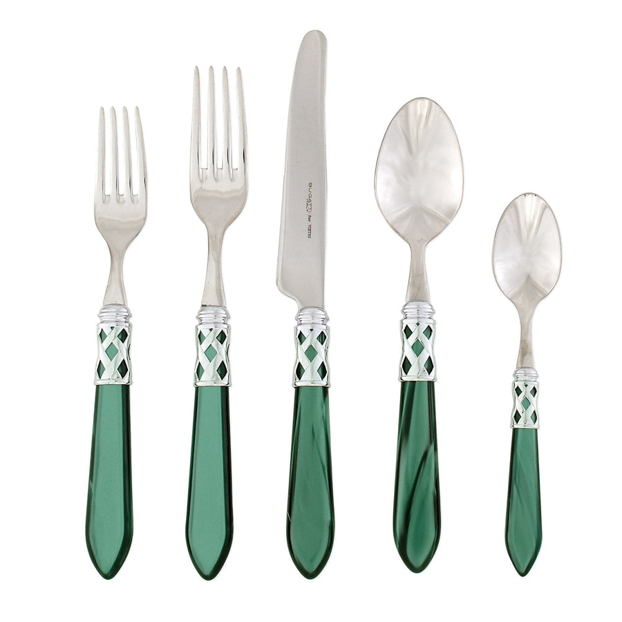 Aladdin Brilliant Five-Piece Place Setting Tabletop Vietri Green  