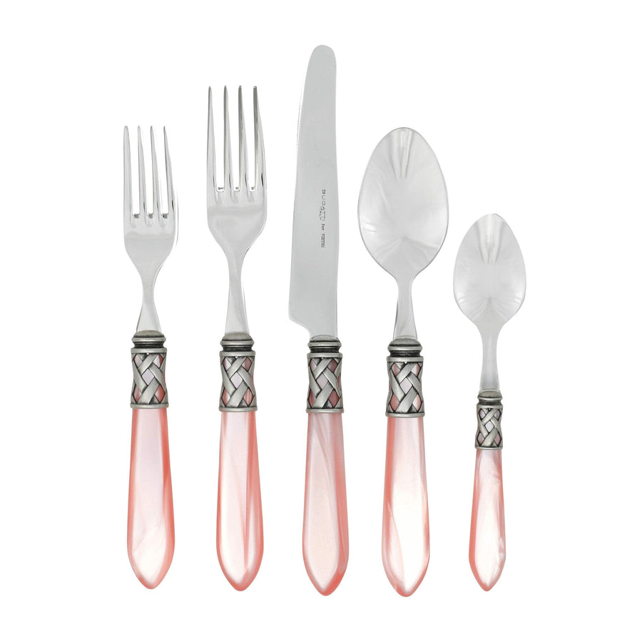Aladdin Antique Five-Piece Place Setting Tabletop Vietri Light Pink Single Set 