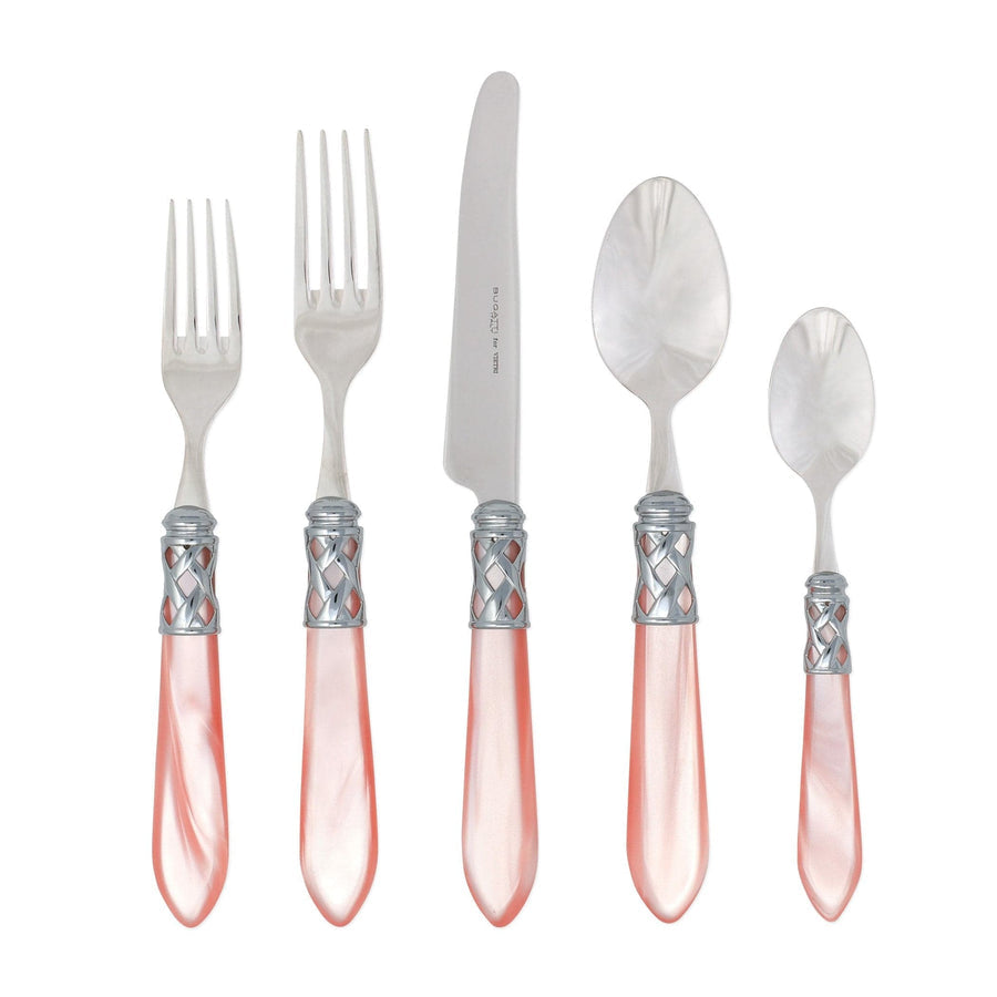 Aladdin Brilliant Five-Piece Place Setting Tabletop Vietri Light Pink  