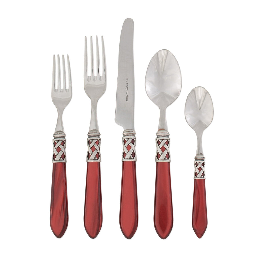 Aladdin Antique Five-Piece Place Setting Tabletop Vietri Red Single Set 