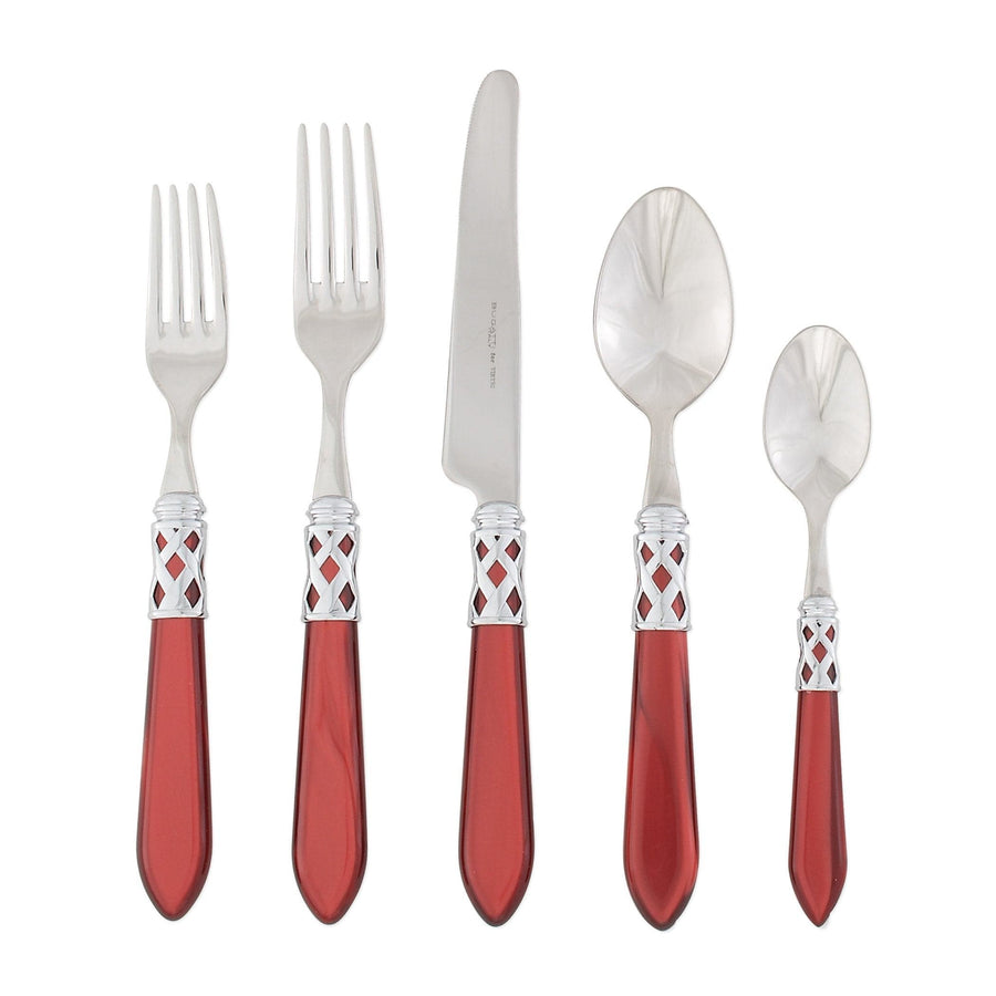 Aladdin Brilliant Five-Piece Place Setting Tabletop Vietri Red  