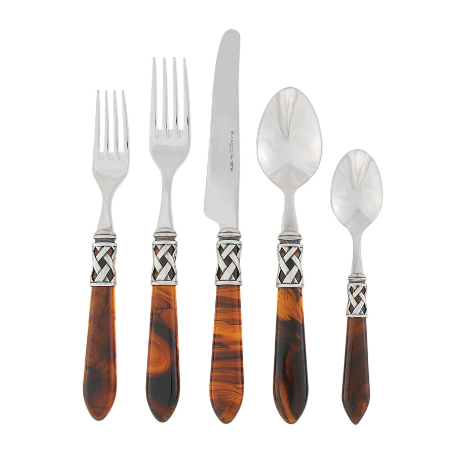 Aladdin Antique Five-Piece Place Setting Tabletop Vietri Tortoiseshell Single Set 