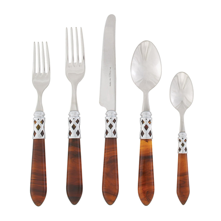 Aladdin Brilliant Five-Piece Place Setting Tabletop Vietri Tortoise Shell  
