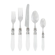Aladdin Antique Five-Piece Place Setting Tabletop Vietri White Single Set 