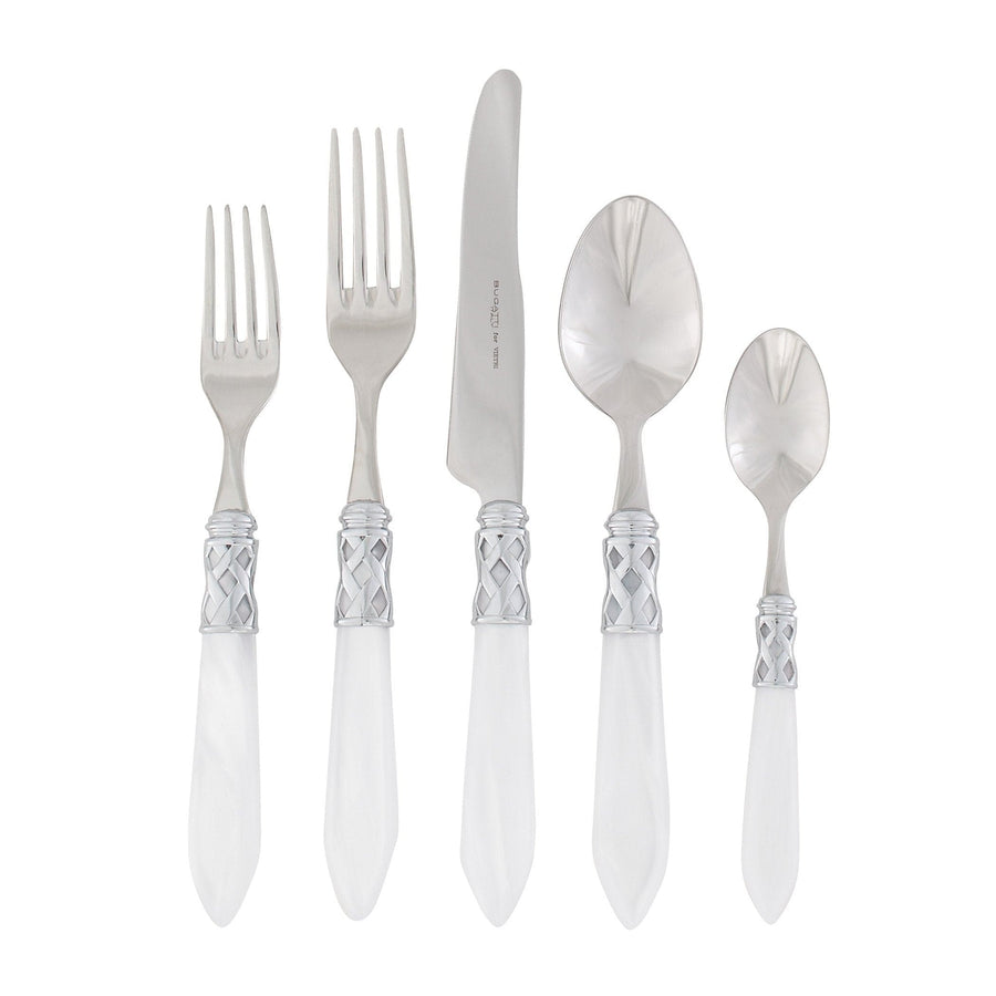 Aladdin Brilliant Five-Piece Place Setting Tabletop Vietri White  