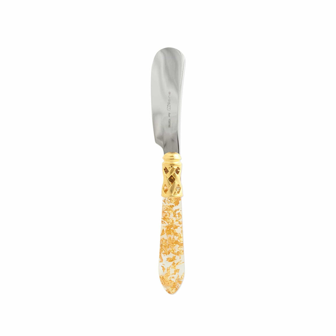Aladdin Brilliant Small Spreader Tabletop Vietri Gold Fleck  