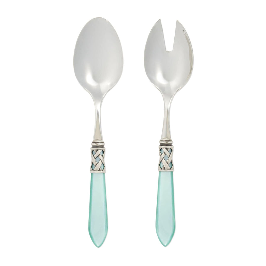 Aladdin Antique Salad Server Set Tabletop Vietri Aqua  