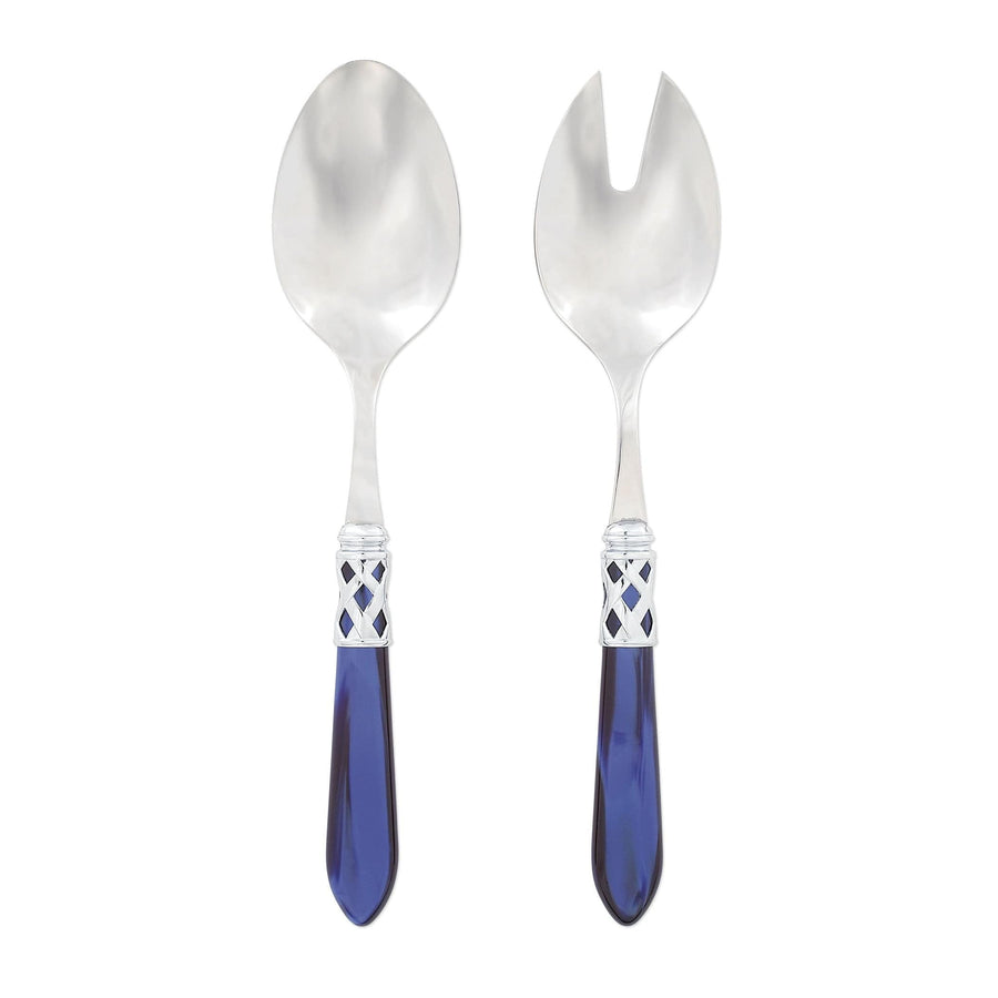 Aladdin Brilliant Salad Server Set Tabletop Vietri Blue  