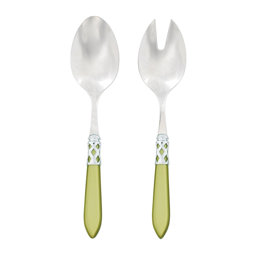 Aladdin Brilliant Salad Server Set Tabletop Vietri Chartreuse  