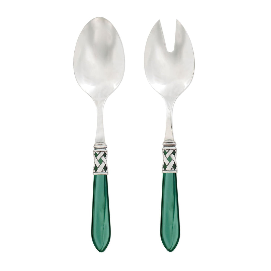 Aladdin Antique Salad Server Set Tabletop Vietri Green  