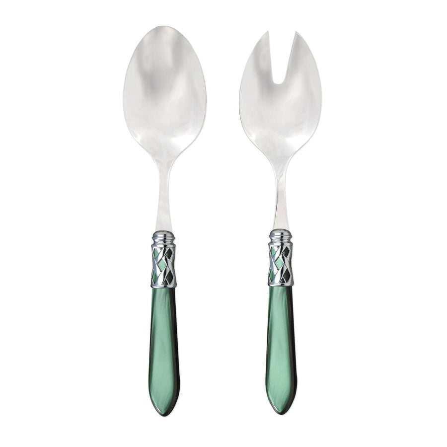 Aladdin Brilliant Salad Server Set Tabletop Vietri Green  