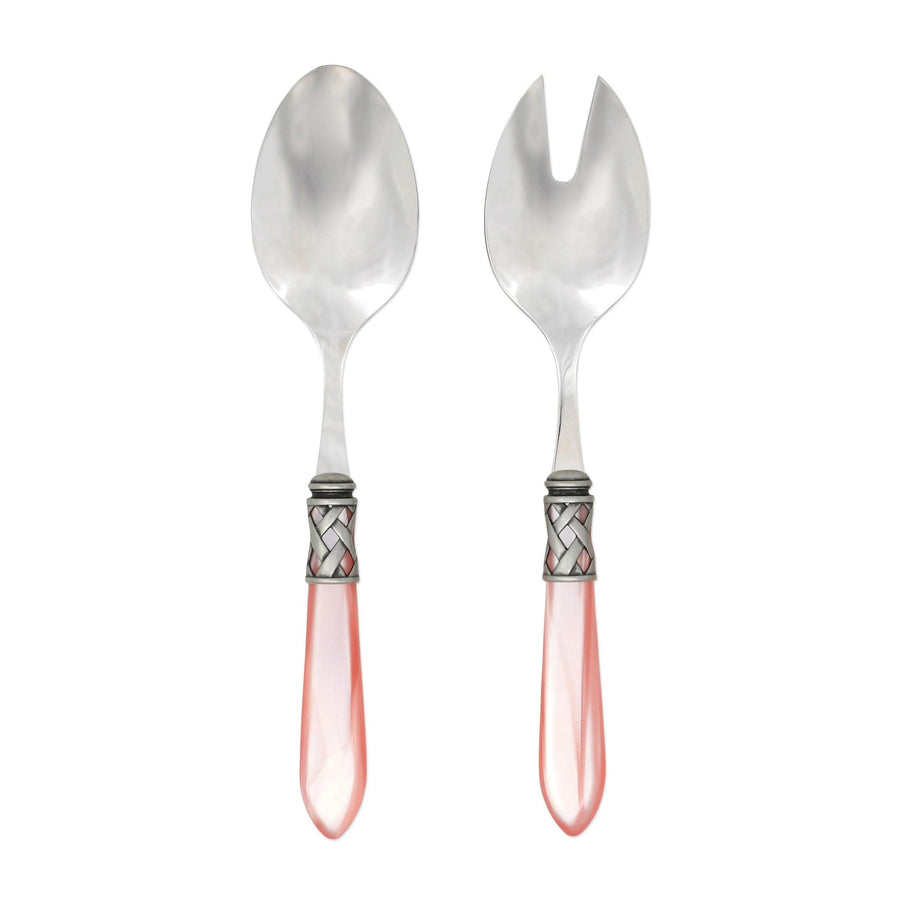 Aladdin Antique Salad Server Set Tabletop Vietri Light Pink  