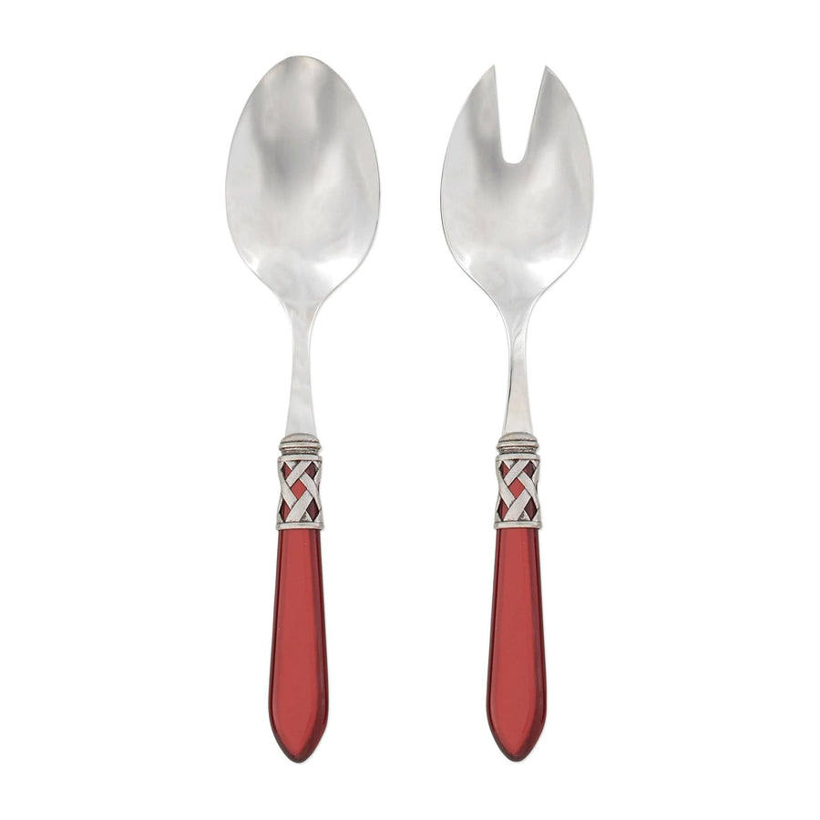 Aladdin Antique Salad Server Set Tabletop Vietri Red  