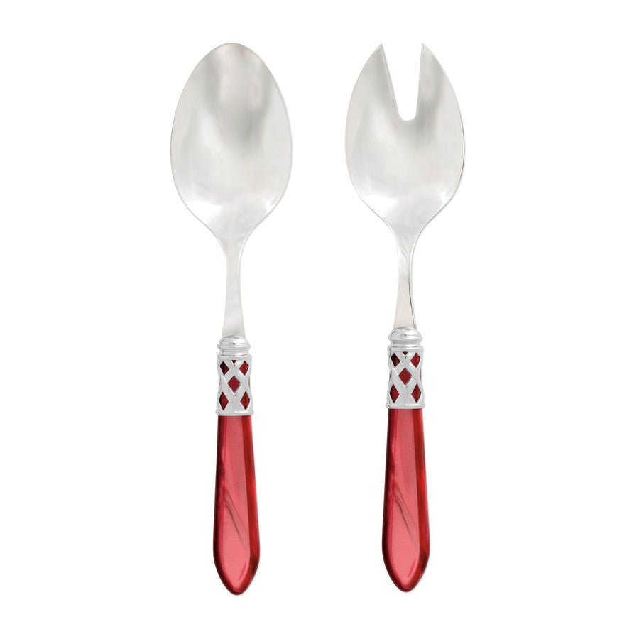 Aladdin Brilliant Salad Server Set Tabletop Vietri Red  